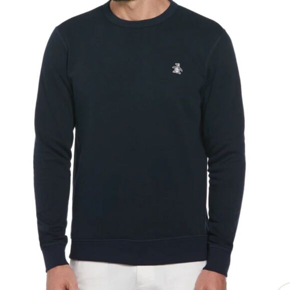 PENGUIN - STICKER PETE FLEECE CREW NECK in Dark Sapphire - Picture 1 of 8